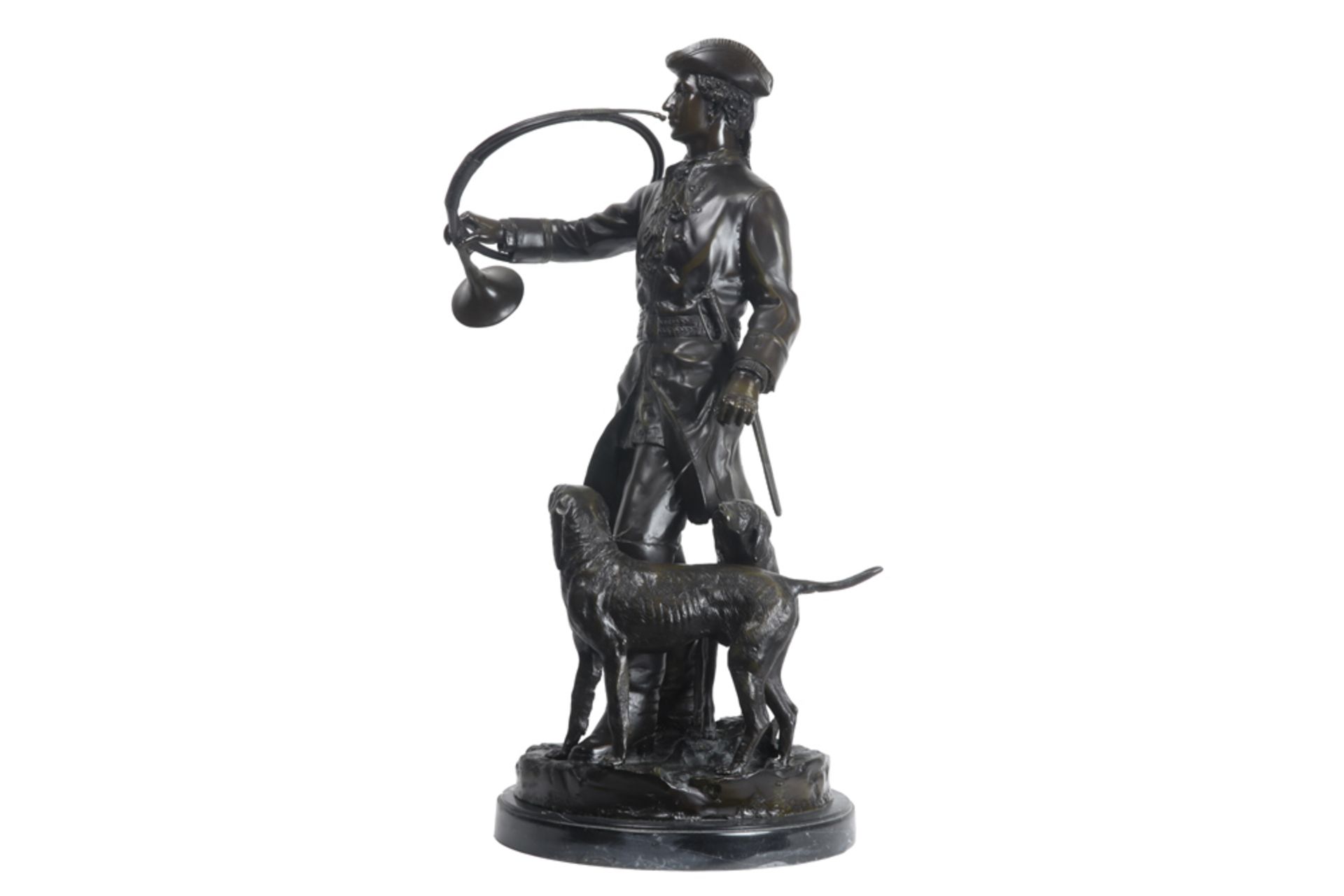 20th Cent. sculpture in bronze on a marble base - signed A. Moreau || MOREAU A. 20ste eeuwse - Bild 2 aus 5