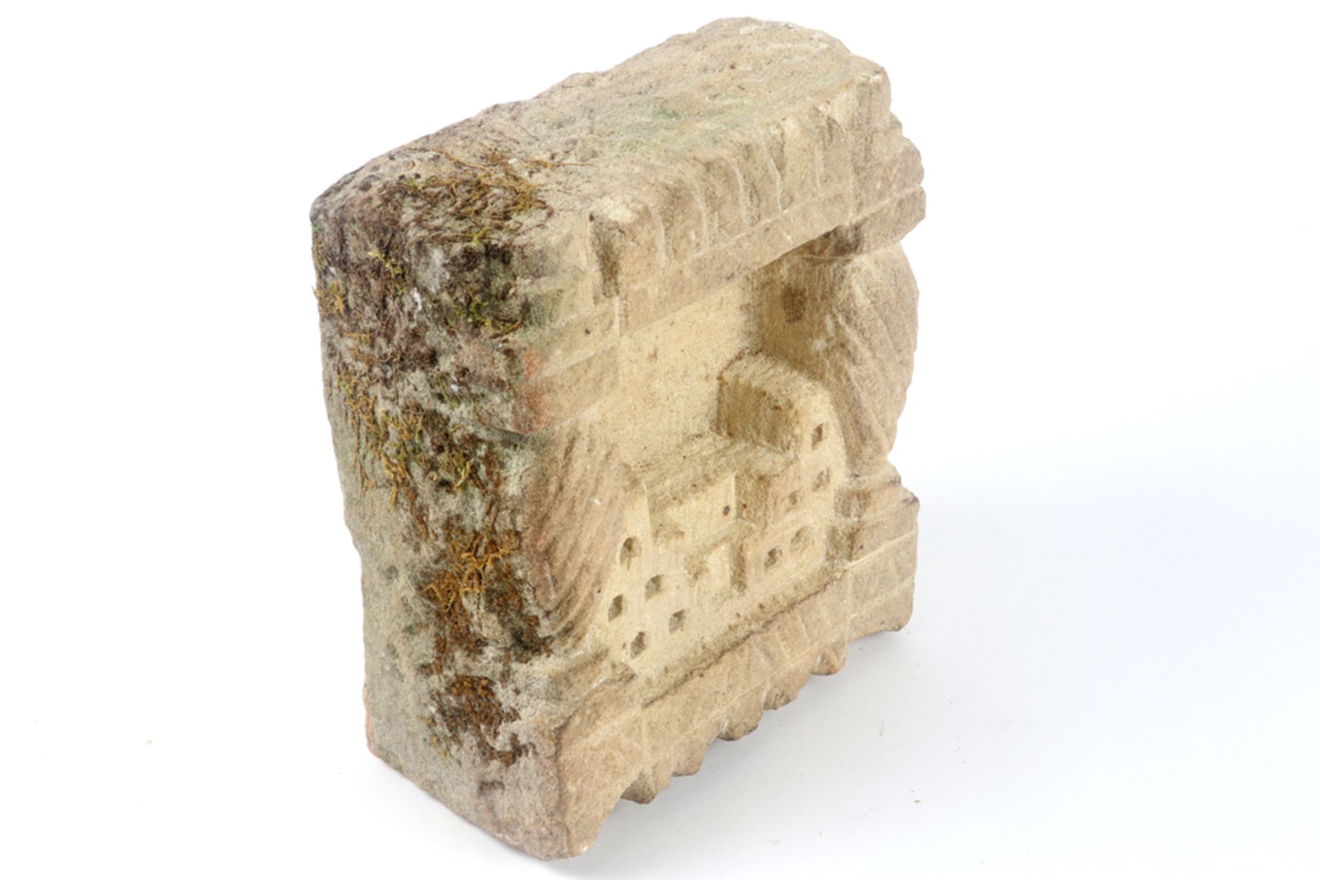 small antique Indian house altar in stone || Klein antiek Indisch huisaltaartje in steen - 22 x 20 x - Bild 3 aus 3