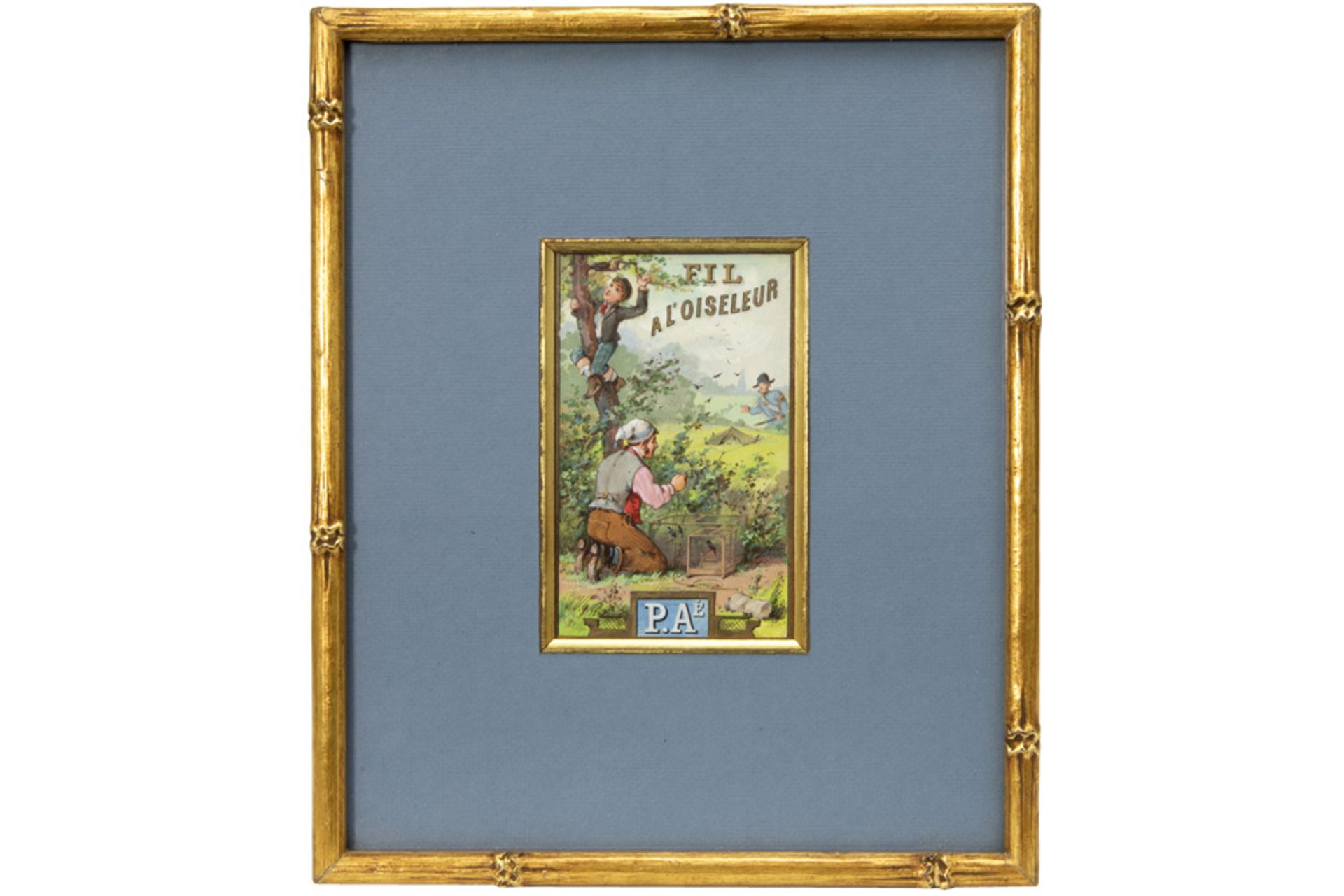 series of sixteen 19th Cent. publicity miniatures with gouache || Reeks van 16 originele negentiende - Bild 16 aus 17