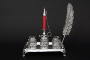 18th Cent. English desk set in Burrage Davenport signed and marked silver || BURRAGE DAVENPORT