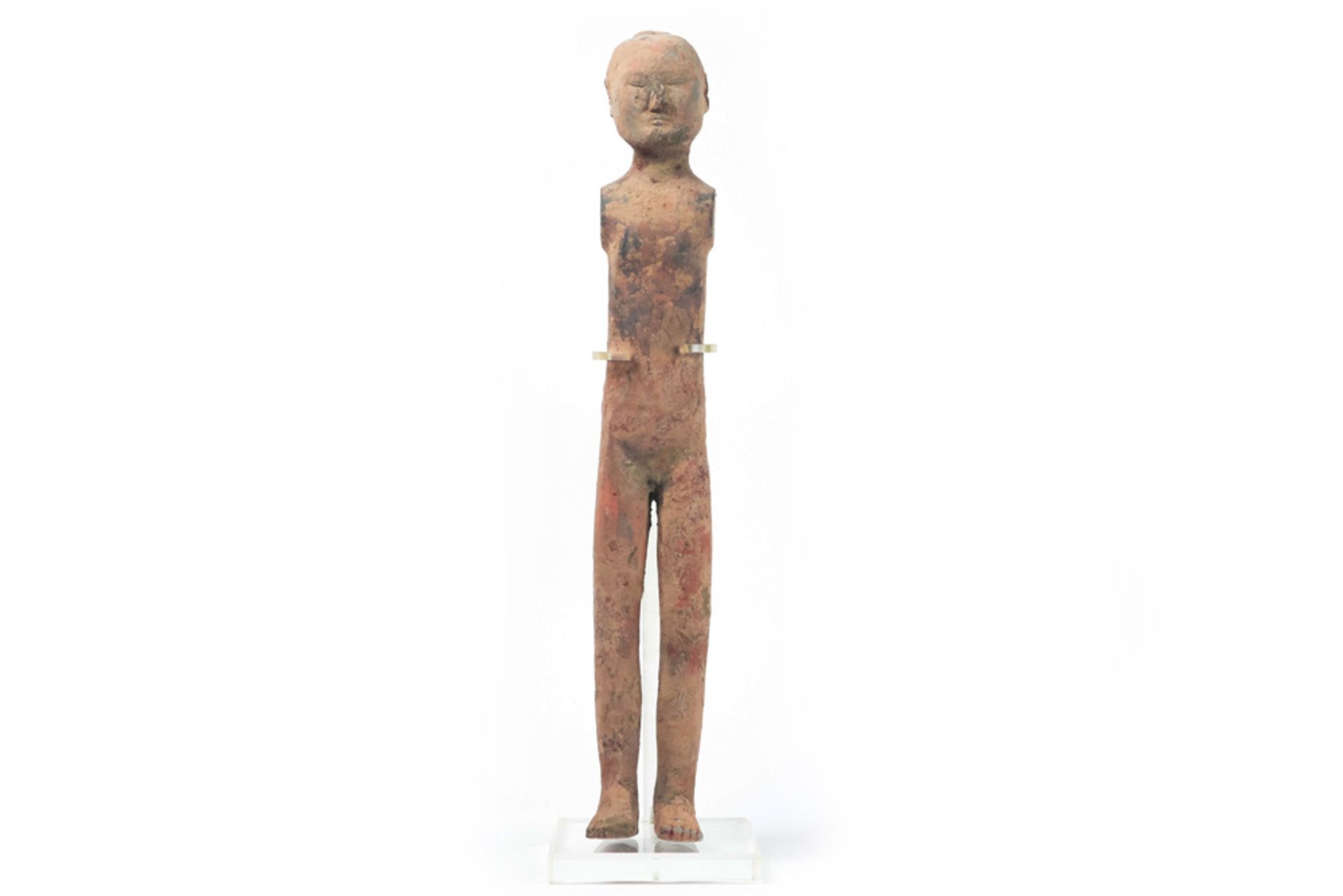 Chinese Han period female "Yang Ling" tomb figure in earthenware with thermoluminescence attestation