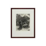 rare Marc Chagall etching (n°35 of 200) from the suite "Fables de Jean de la Fontaine" dd 1952 -