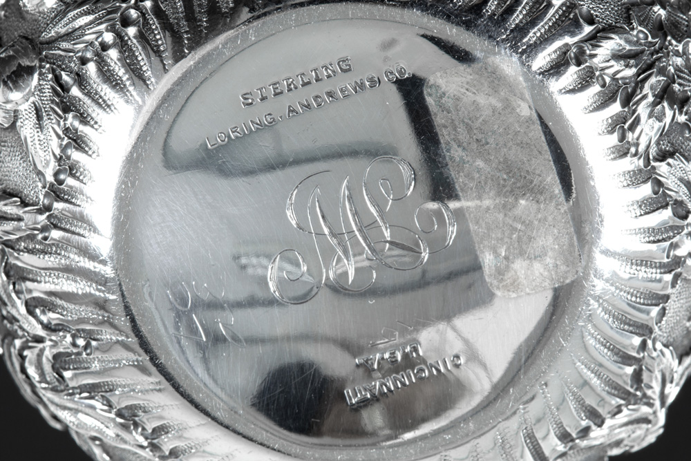 American Loring Andrews Cincinnati signed sterling marked silver cream set || LORING ANDREWS - - Image 5 of 5