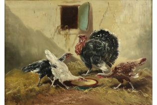 19th Cent. Belgian oil on canvas - signed Henry Schouten || SCHOUTEN HENRY (1857/64 - 1927)