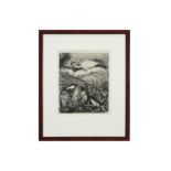 rare Marc Chagall etching (n°35 of 200) from the suite "Fables de Jean de la Fontaine" dd 1952 -
