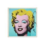 framed Andy Warhol signed catalogue of the 1971 Tate Gallery Exhibition with "Marilyn Monroe" on the