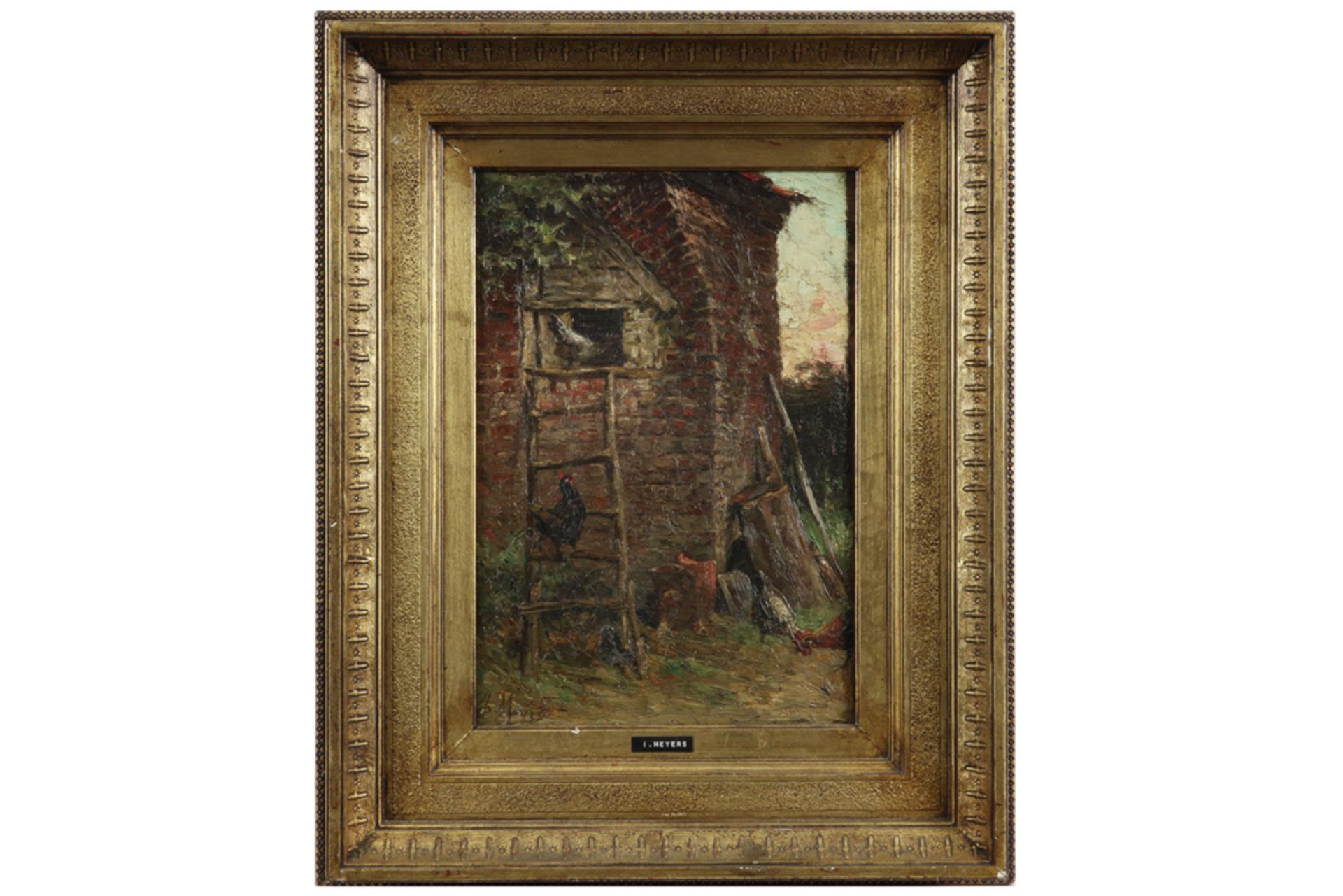 19th Cent. Belgian oil on canvas - signed Isidore Meyers || MEYERS ISIDORE (1836 - 1917) - Bild 3 aus 4