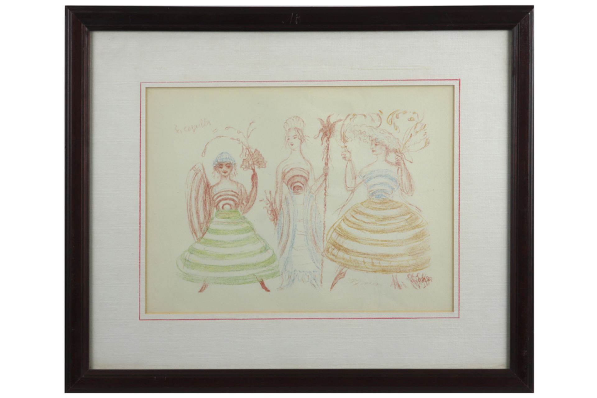 series of five lithographs printed in colours from "Gamme d'Amour dd 1911 - plate signed || ENSOR - Image 6 of 7