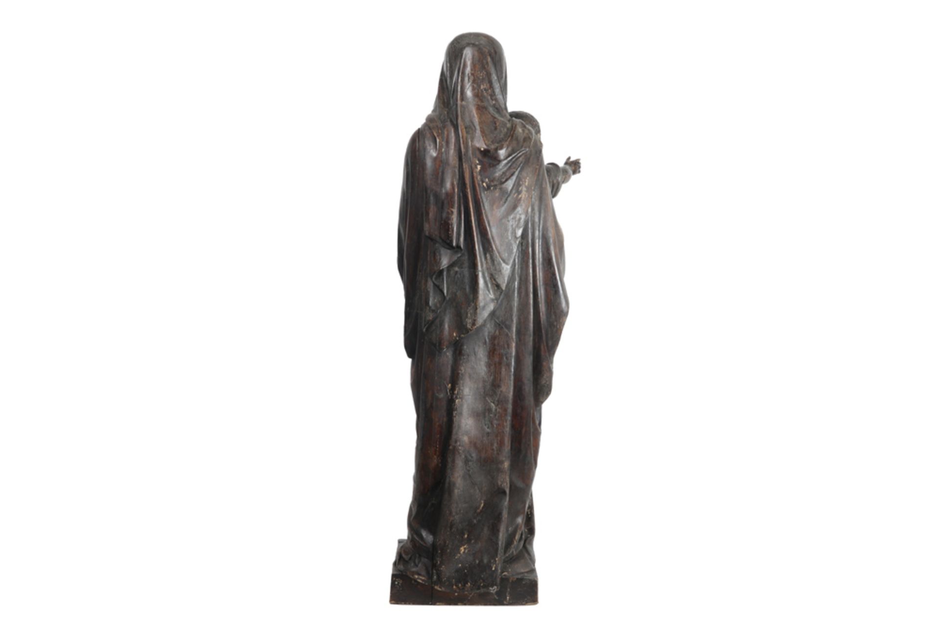 antique quite big "Mary and Child" sculpture in wood || Antieke vrij grote hout sculptuur : "Madonna - Bild 3 aus 6