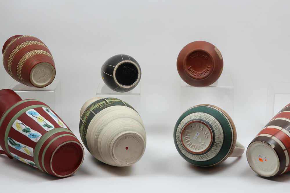 seven pieces of (West) German marked ceramic of 1950/60 || Lot van zeven stuks (West-) Duits - Image 4 of 5