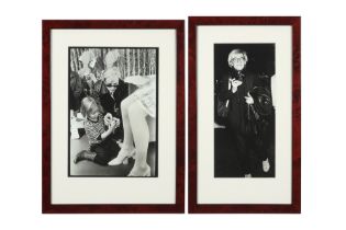 two photoprints in black and white of Andy Warhol - after the original pictures from 1978 || Twee