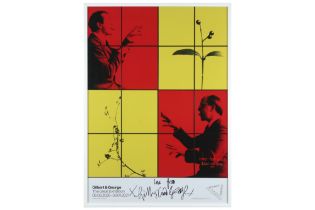 hand signed Gilbert & George poster for the expo "The great exhibition" in Reykjavik || GILBERT &