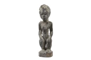 Ivory Coast Baule sculpture in wood with usage patina || AFRIKA / IVOORKUST Baule - fetisjesculptuur