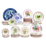 various lot of plates, dishes, ...in French ceramic (Strassbourg and other) || Groot lot met borden,