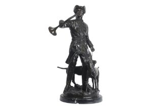 20th Cent. sculpture in bronze on a marble base - signed A. Moreau || MOREAU A. 20ste eeuwse