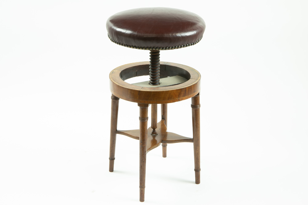 antique English Victorian piano stool || Antiek Engels Victoriaans pianokrukje - Image 2 of 2