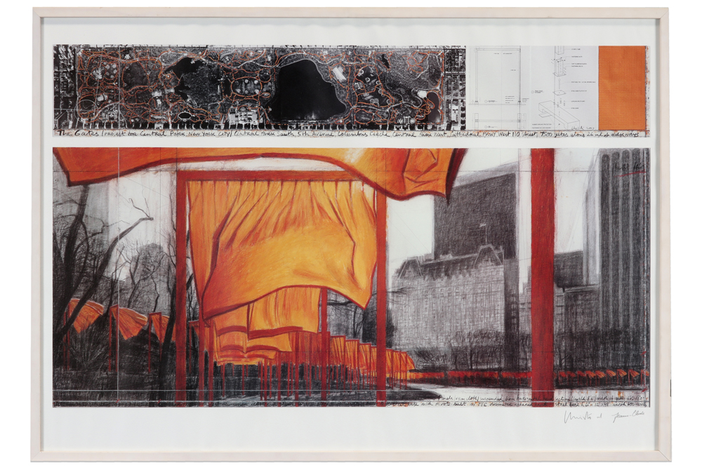 Christo (and Jeanne-Claude) signed print in colours of his project "The Gates, New York" || - Image 3 of 3