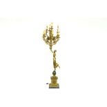 bronze Empire style lamp || Bronzen lamp in Empirestijl - 167 cm hoog