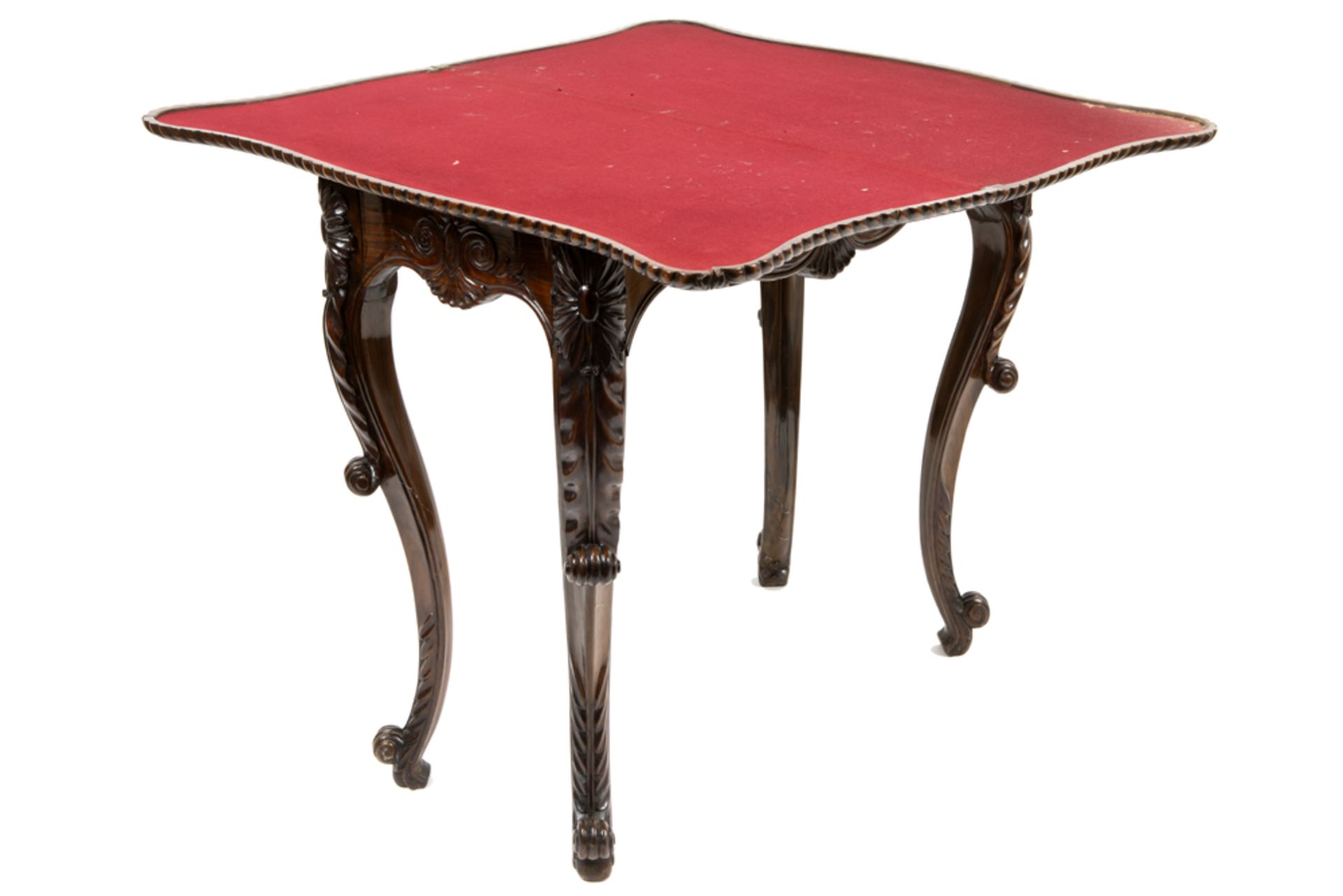 early 19th Cent. games-table in mahogany with finely sculpted ornamentation || Vroeg negentiende - Bild 2 aus 4