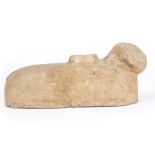 Chinese Han period tomb oil lamp in the shape of a horse in earthenware || CHINA - HAN - DYNASTIE (
