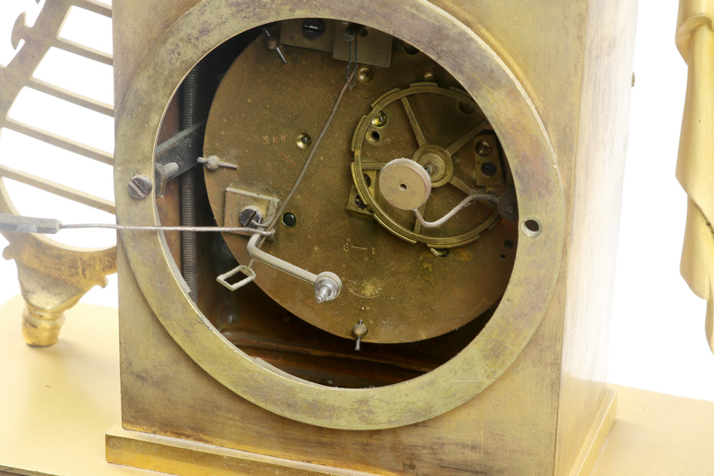 19th Cent. Empire style ormulu clock with its case in gilded bronze and with a "Pons 1823" signed - Image 3 of 3