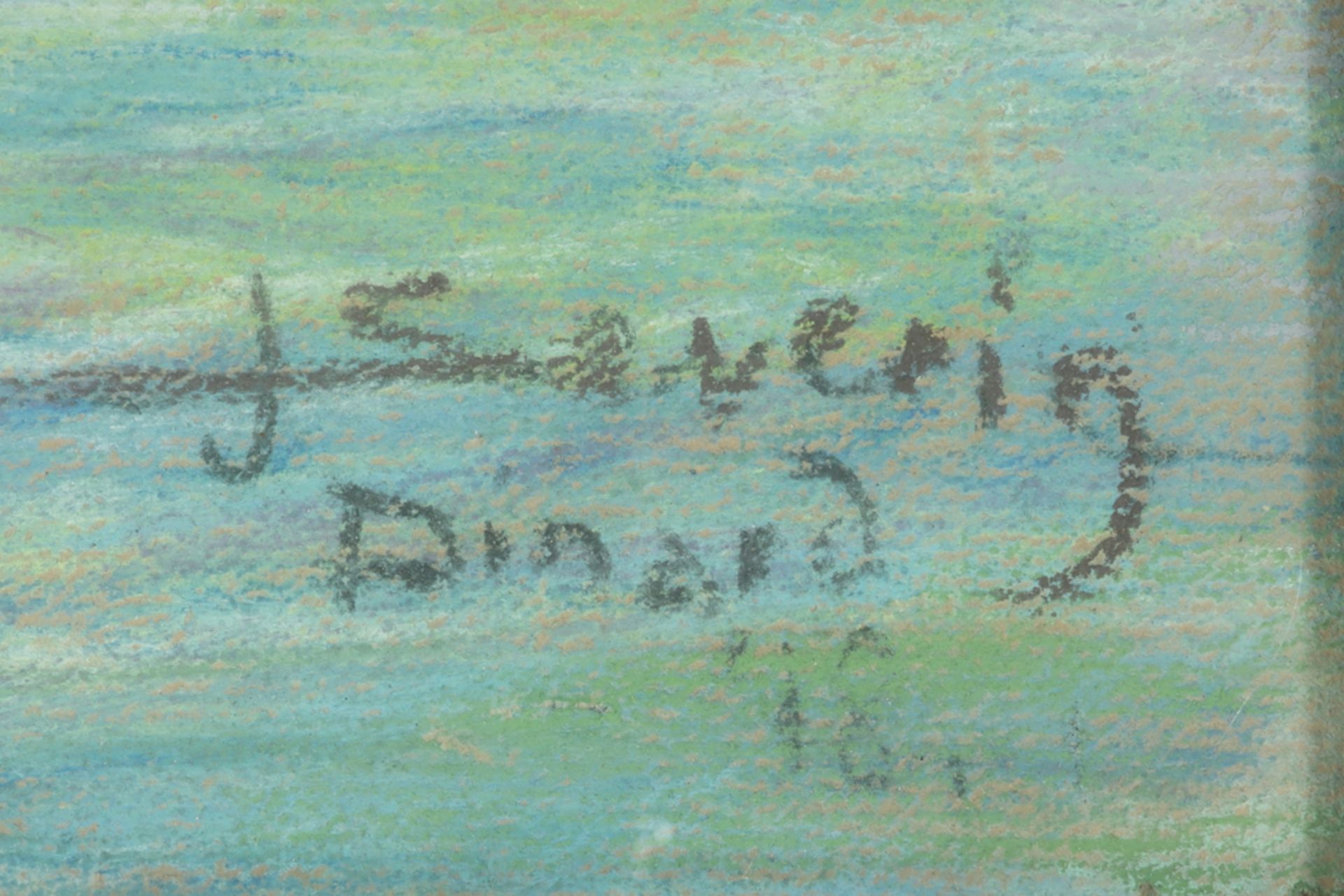 20th Cent. Belgian pastel - signed Juliaan Severin and illegibly dated || SEVERIN JULIAAN (1888 - - Image 2 of 3