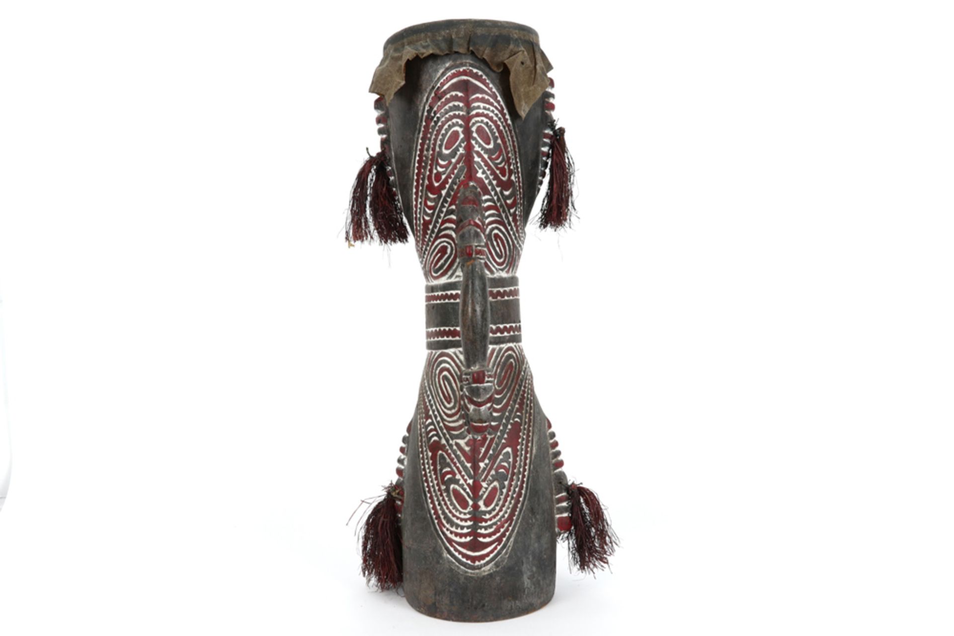 Papua New Guinea Lower Sepik drum in wood || PAPOEASIE NIEUW - GUINEA - LOWER SEPIK Sepik-trom in - Bild 2 aus 5