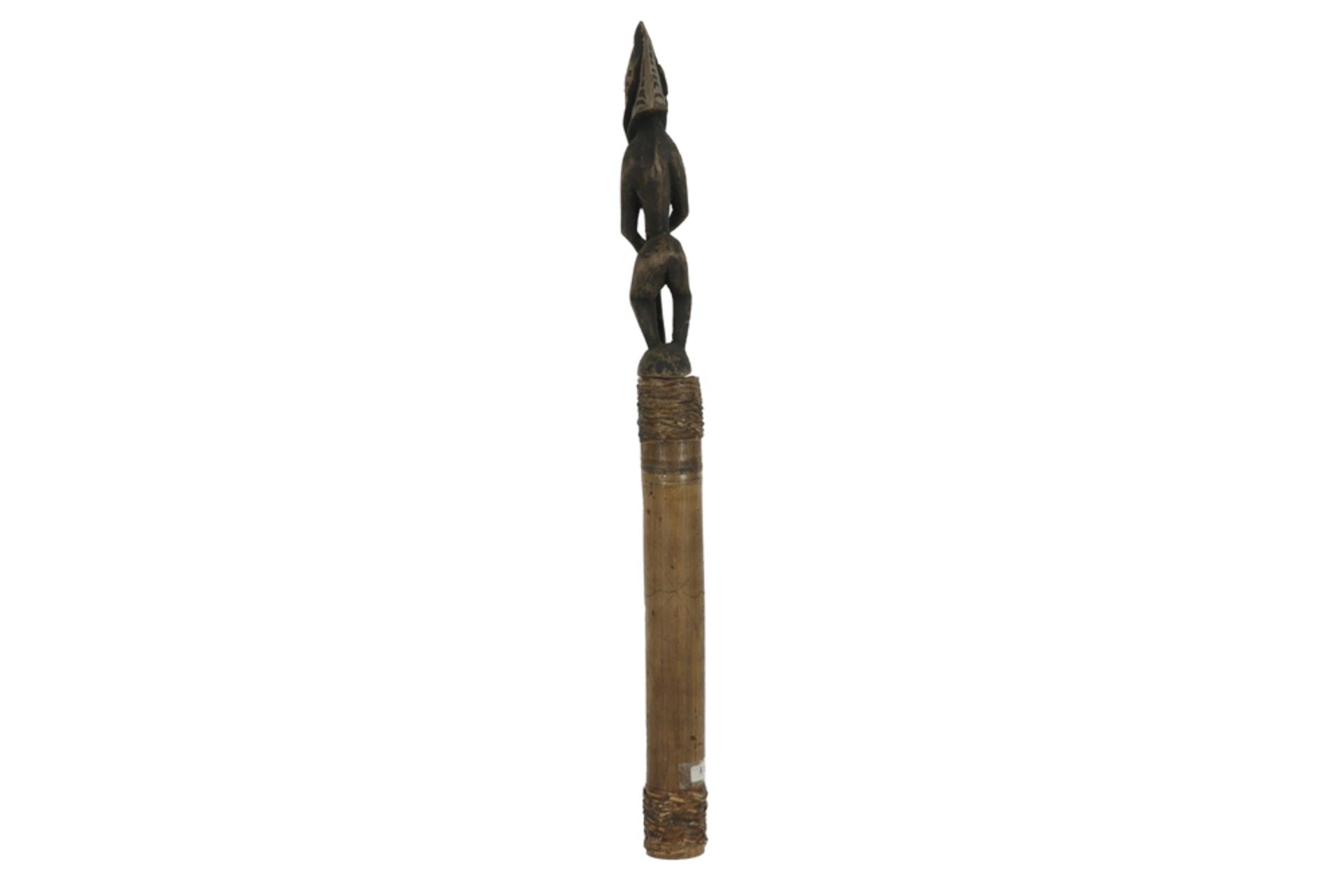 Papua New Guinean Middle Sepik flute stick in bamboo and wood || PAPOEASIE NIEUW - GUINEA - MIDDEN - Bild 5 aus 5