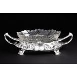 antique 1905 dated German Art Nouveau centrepiece/planter in marked silver with typical whiplash