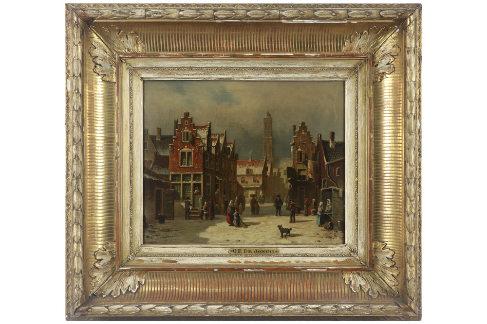 19th Cent. Dutch oil on canvas - signed Oene Romkes de Jongh || OENE ROMKES DE JONGH (1812 - 1896) - Image 3 of 4