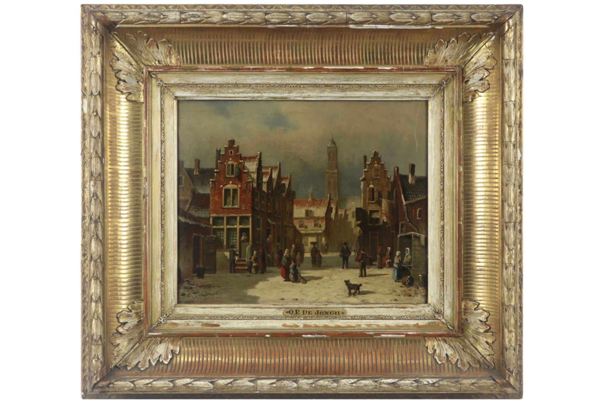 19th Cent. Dutch oil on canvas - signed Oene Romkes de Jongh || OENE ROMKES DE JONGH (1812 - 1896) - Bild 3 aus 4