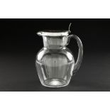 antique English Victorian lemonade jug in clear glass and Jonathan Wilson Hukin & John Thomas