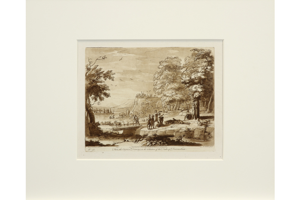 Richard Earlom etching after a painting by Claude le Lorrain dd 1774 || EARLOM RICHARD (1743 - 1822)