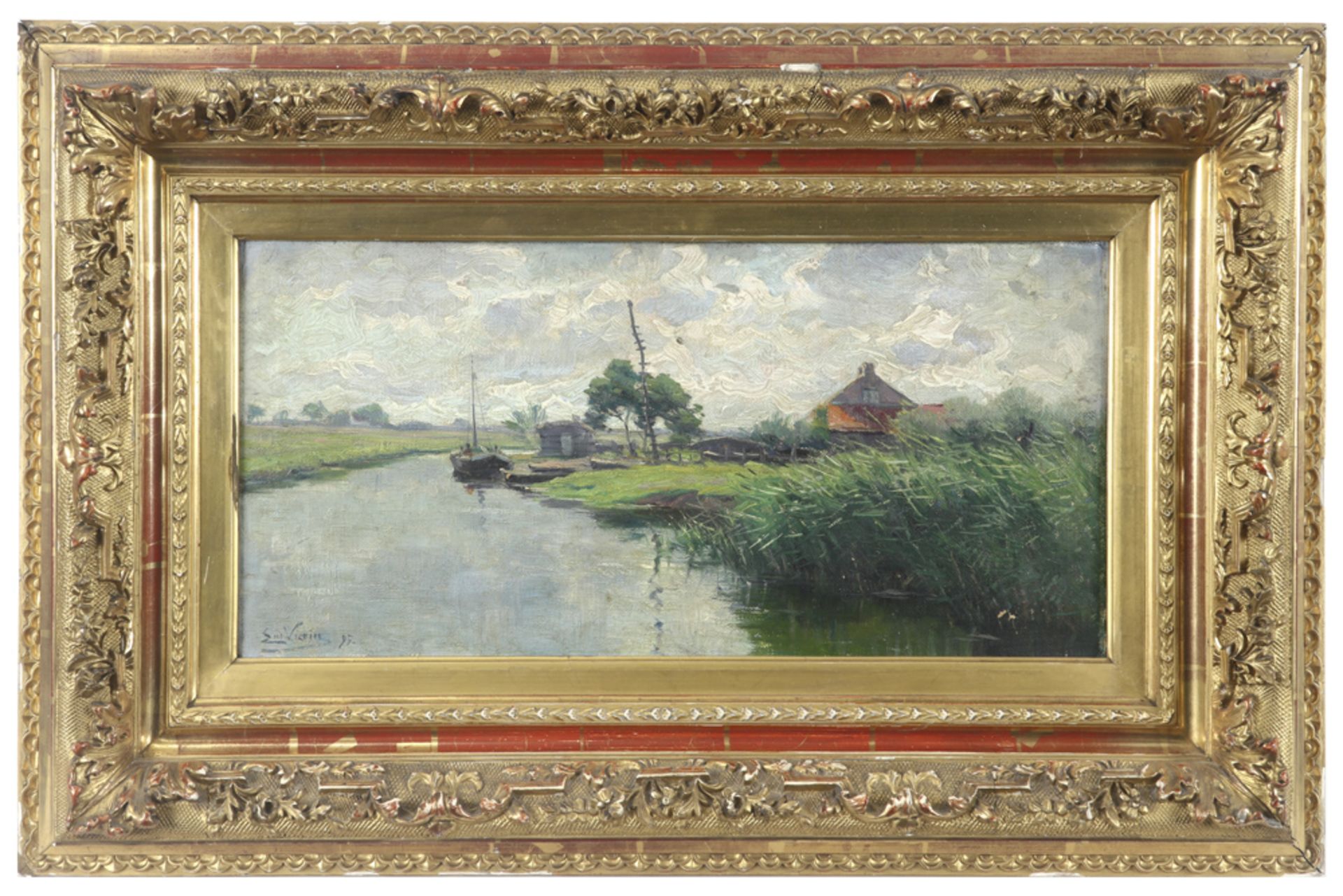 20th Cent. Belgian oil on canvas - signed Emmanuel Viérin || VIERIN EMMANUEL (1869 - 1954) - Bild 3 aus 4