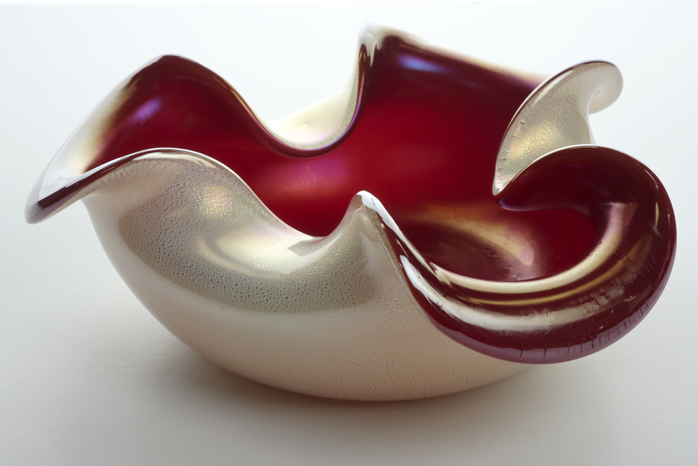 forties' three-lobed Angelo Seguso bowl made at Seguso Vetri d'Arte - Murano || ANGEL SEGUSO (1921 - - Image 2 of 5