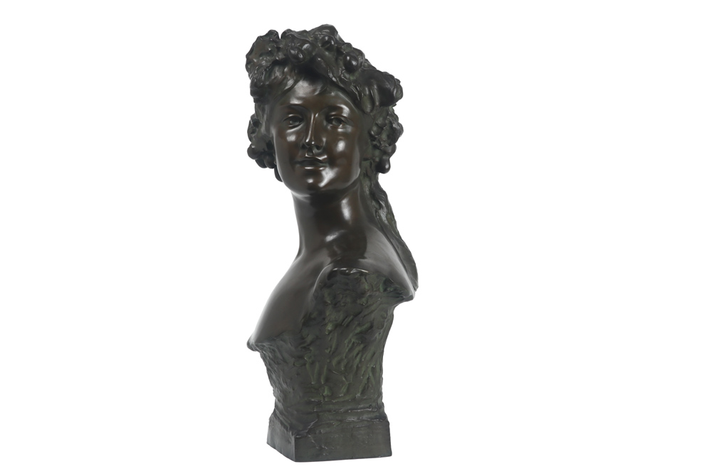 antique Belgian sculpture in bronze - signed Jef Lambeaux and with its foundry mark || LAMBEAUX - Image 6 of 7