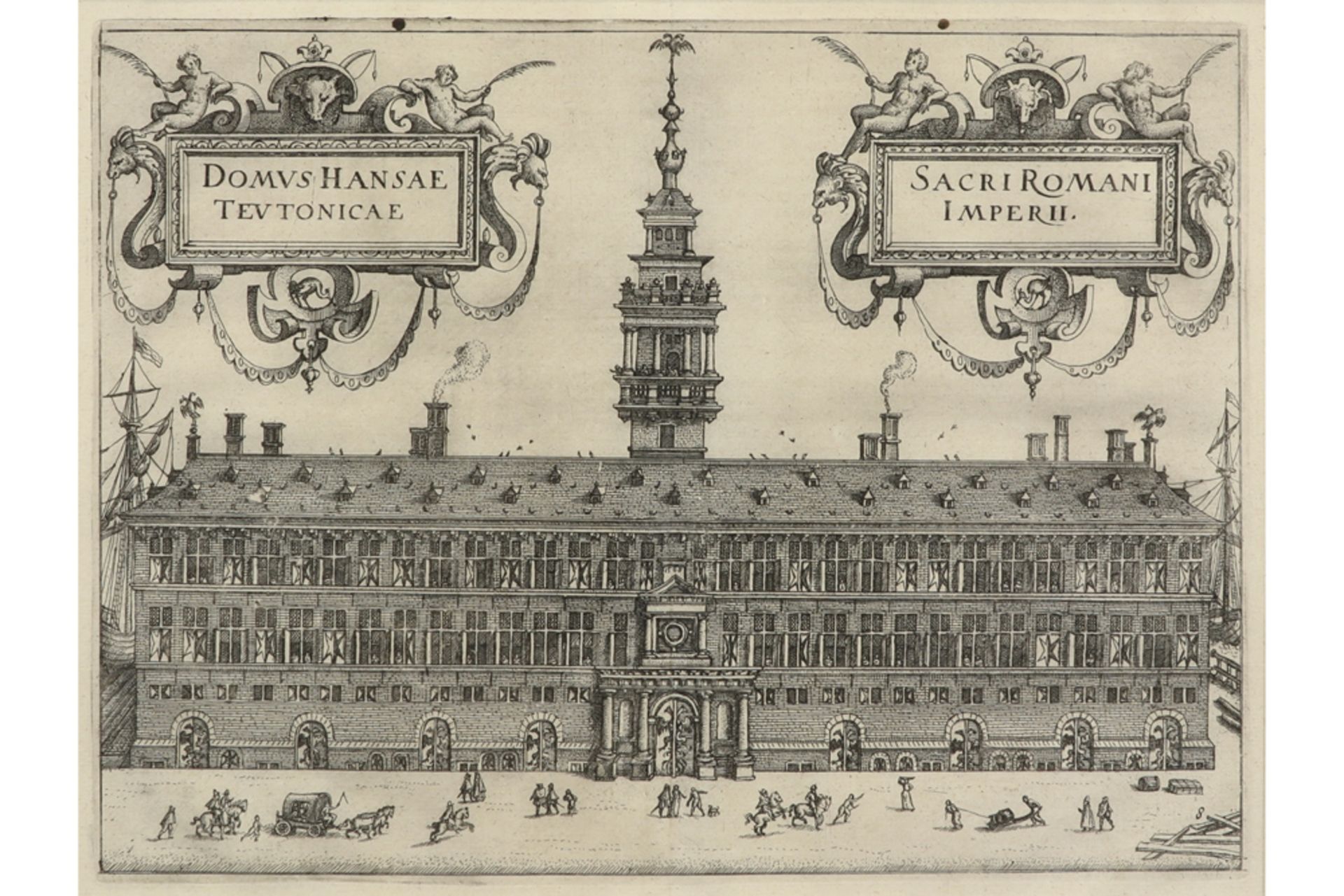 Lodovico Giucciardini "Domus Hansae Teutonicae" (dd 1648) print || GUICCIARDINI LODOVICO (1521 - - Bild 2 aus 2