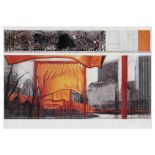 Christo (and Jeanne-Claude) signed print in colours of his project "The Gates, New York" ||