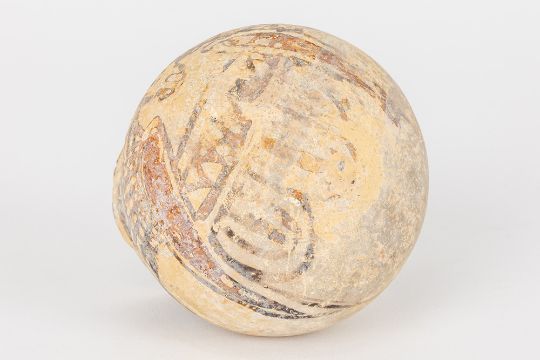 small Ancient Greek Corinthian Aryballos in painted earthenware with a decor of an eagle to be dated - Image 5 of 6