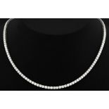 necklace in white gold (18 carat) with 13,60 carat of very high quality brilliant cut CVD