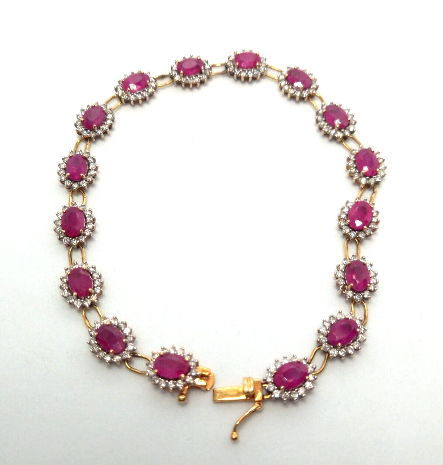8CT RUBY 2.25CT DIAMOND BRACELET 18CT YELLOW GOLD WITH GIFT BOX AND VALUATION CERTIFICATE OF £4900 - Image 6 of 6