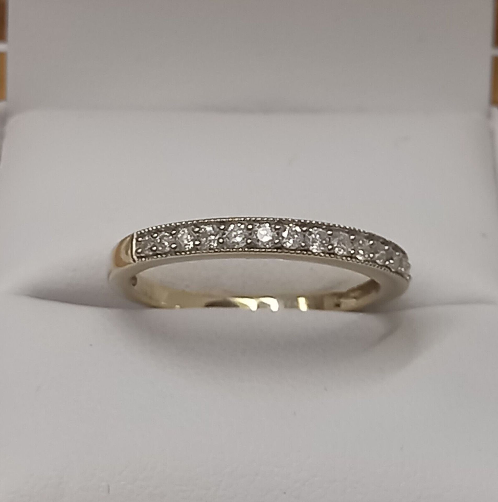 0.20CT DIAMOND ETERNITY RING/9CT YELLOW GOLD IN GIFT BOX WITH VALUATION CERTIFICATE OF £1195 - Image 5 of 5