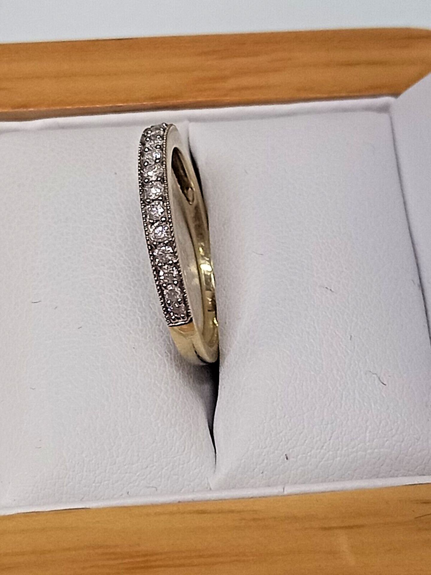 0.20CT DIAMOND ETERNITY RING/9CT YELLOW GOLD IN GIFT BOX WITH VALUATION CERTIFICATE OF £1195 - Image 2 of 5
