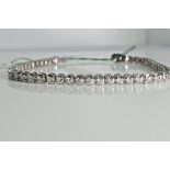 2.39CT DIAMOND TENNIS BRACELET 18CT WHITE GOLD IN GIFT BOX WITH VALUATION CERTIFICATE OF £7,995