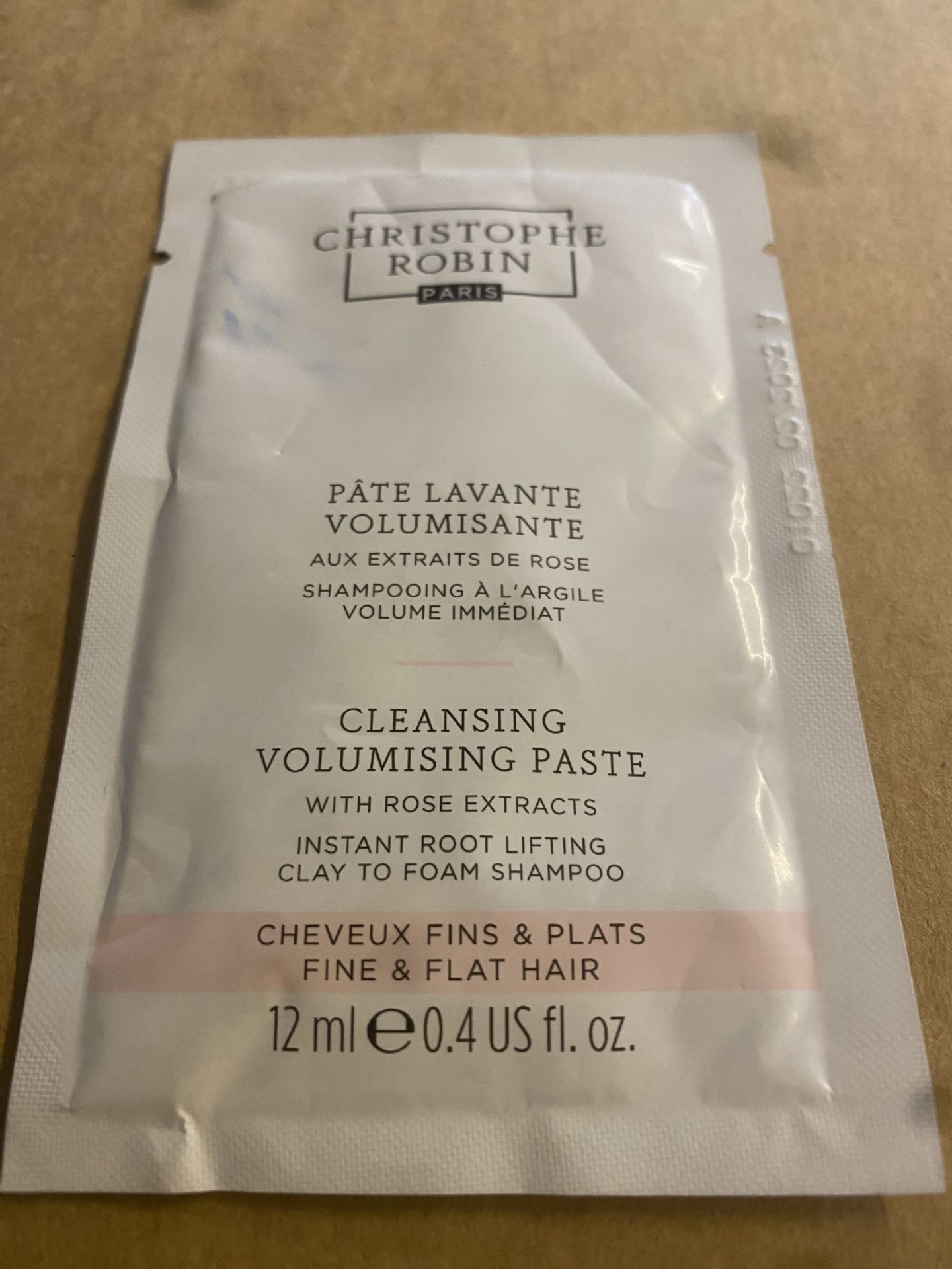 600 X CHRISTOPHE ROBIN CLEANSING VOLUMISING PASTE WITH ROSE EXTRACTS 12ML SACHET RRP1800 - Bild 2 aus 2