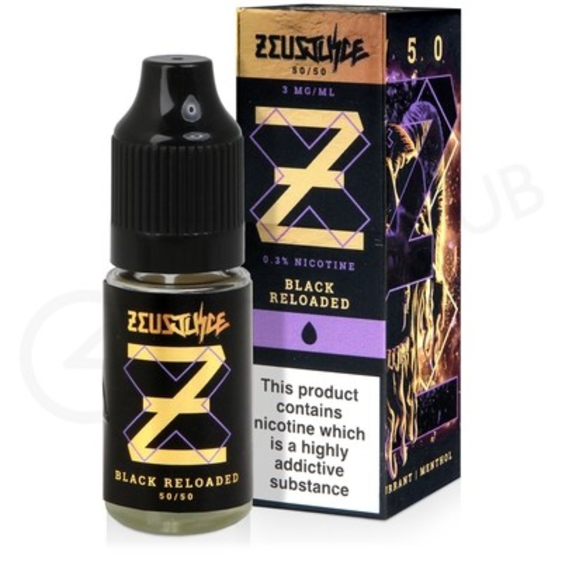 502 UNITS X 10ML - BLACK RELOADED 3MG HVG