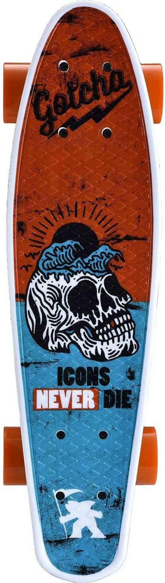 20 UNITS X NEW GOTCHA ICONS NEVER DIE COMPLETE CRUISER SKATEBOARD___**RRP £1200