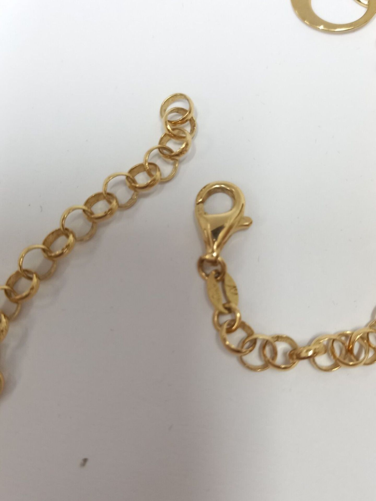 GOLD MULTI CIRCLES VERMEIL 925 SILVER ITALY NECKLACE - Image 3 of 3