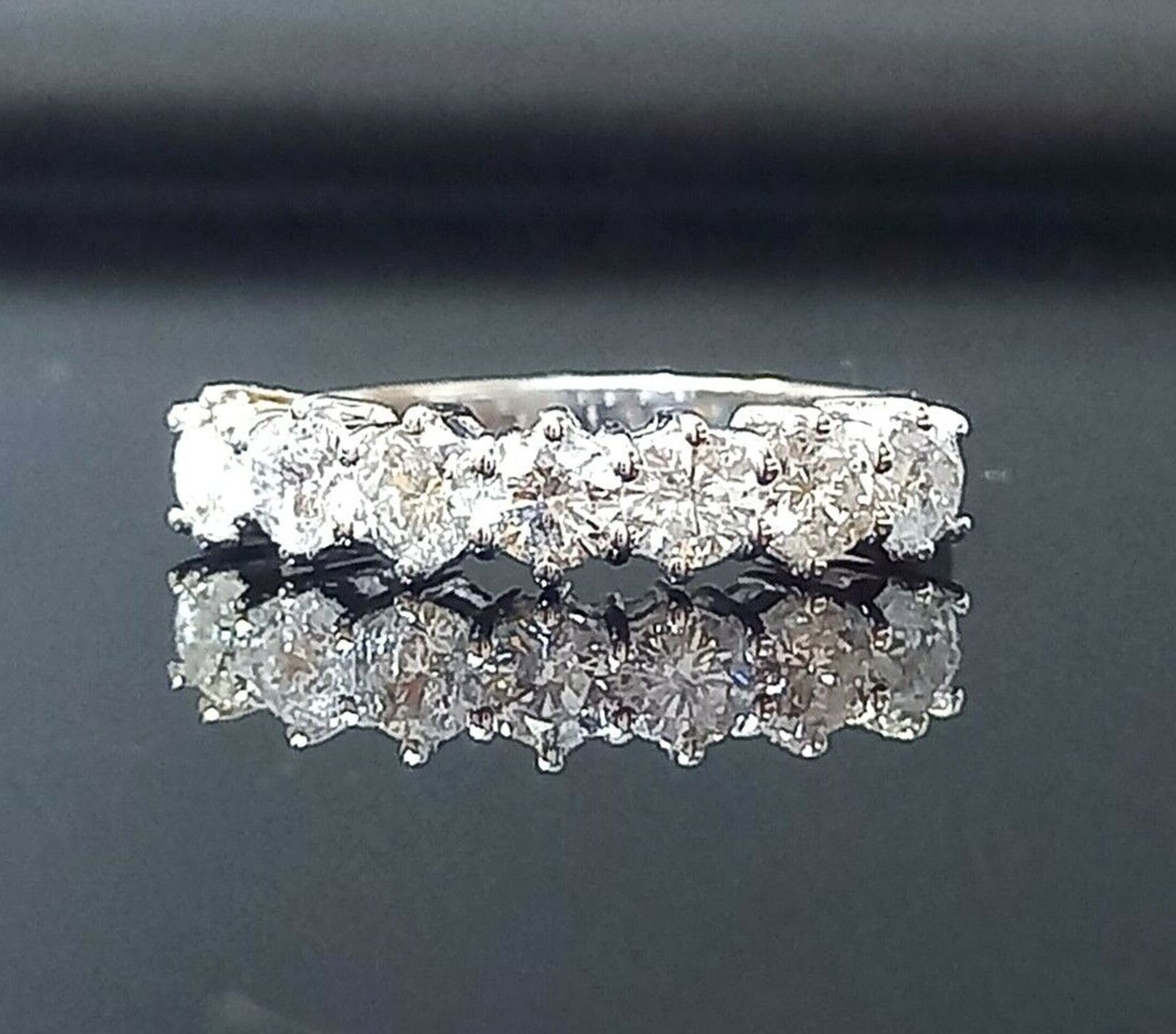 1.00CT 7 STONE ETERNITY/DRESS RING/WHITE GOLD IN GIFT BOX WITH VALUATION CERTIFICATE £3,695 - Image 2 of 3