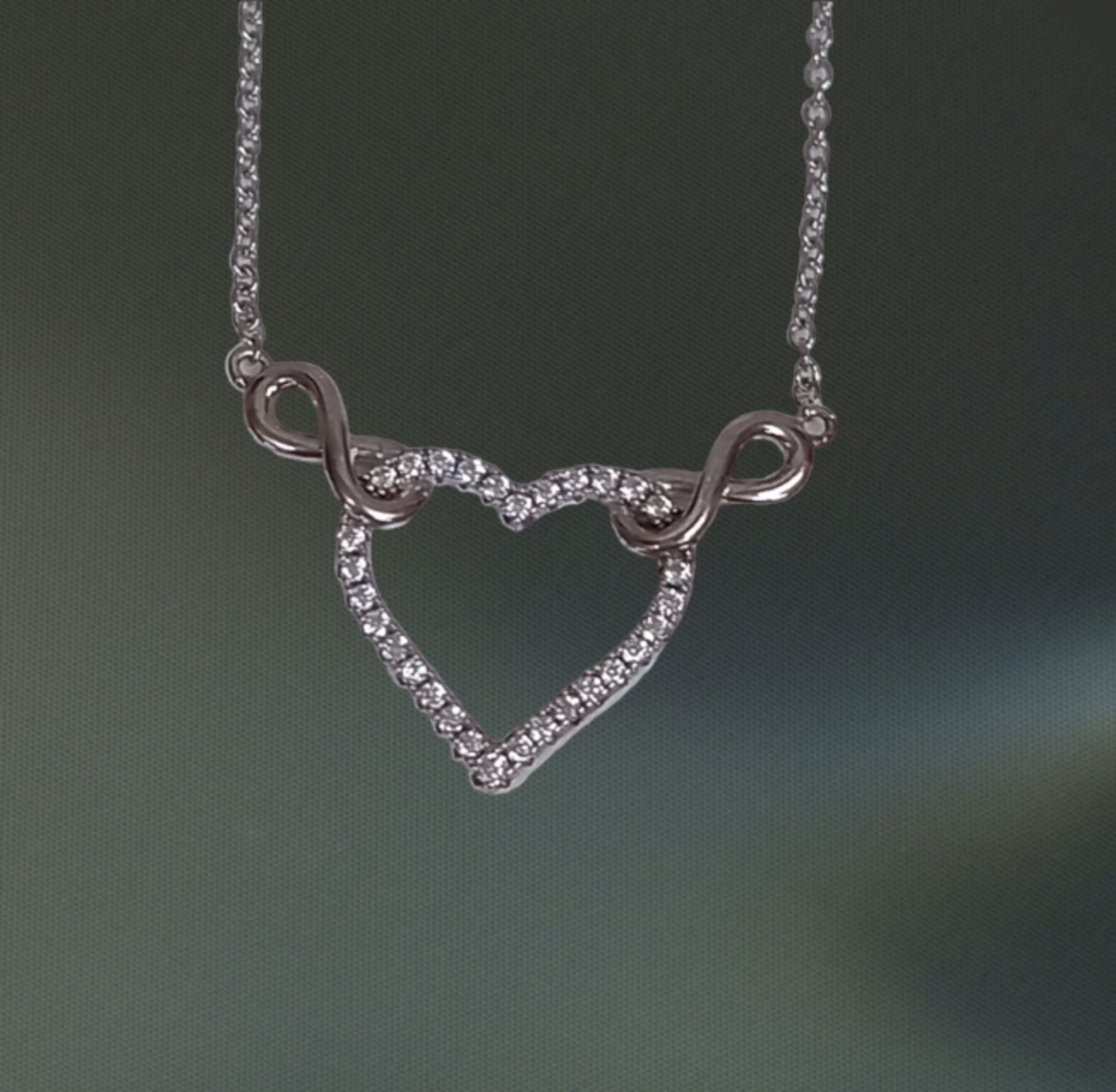 SILVER HEART & INFINITY PENDAT